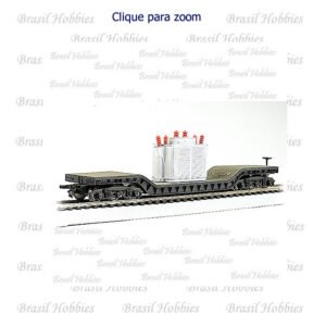 Vagão Bachmann 52 Pés Center Depressed Flat Car w/ Transformer - BAC-18348
