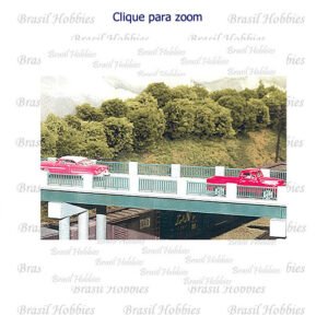 Viaduto sobre a Linha Ferrea - Complemento para RIX-123 - Kit para Montar - Colunas Não Incluidas -  Medidas: 17,5x8 cm - RIX-121