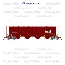 Vagão Bachmann 4-Bay Cylindrical Hopper w/ Track Powered Flashing Led End (EOT), Canada National #377399 – BAC-73803
