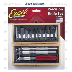 Estojo com 3 Estiletes e 10 Laminas Variadas - EXL-44382