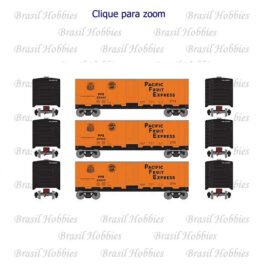 Vagões Roundhouse 40′ Speed Reefer Pacific Fruit Express (Late) (3) – RND-2202