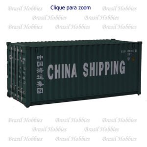 Container Walthers 20 Pés Corrugated China Shipping - WAL-8056