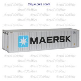 Container Walthers 40 Pés Hi Cube  Corrugated  Maersk w/Flat Roof – WAL-8201