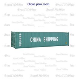 Container Walthers 40 Pés Hi-Cube Corrugated China Shipping – WAL-8256