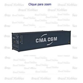 Container Walthers 40 Pés Hi-Cube Corrugated CMA-CGM – WAL-8257