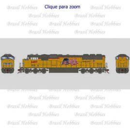 Locomotiva Athearn Genesis SD60M Union Pacific #2457 – c/ Som Tsunami2 e DCC de Fabrica Luzes de Led – ATH-G8523