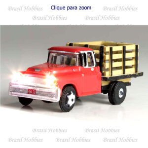 Pickup Anos 1950/60 com Iluminação dos Farois e Lanternar Traseiras - WOO-JP5595