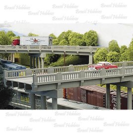 Escala N Rix – Viaduto sobre a Linha Ferrea c/ Gradil Antigo Imitação Cimento – Kit para Montar – Medidas: 28,5 x 4,7 cm – RIX-153
