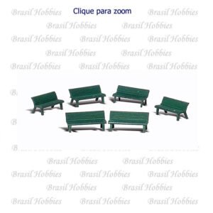 Escala N - Cena - Bancos de Jardim - WOO-A2181
