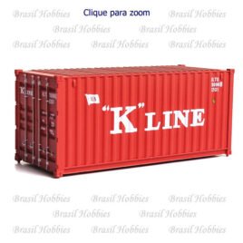 Container Walthers 20 Pés Corrugated “K”Line – WAL-8073