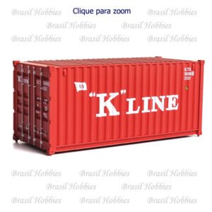 Container Walthers 20 Pés Corrugated "K"Line – WAL-8073