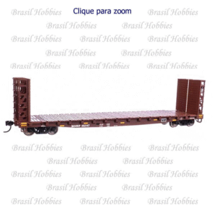 Vagão Walthers 53′ GSC Flatcar Bulkhead BNSF #552147 – WAL-5922