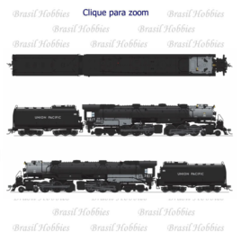 Locomotiva Broadway 4-6-6-4 Challenger UP #3817 – Brass Hybrid – Com Som, DCC e Fumaça Paragon 4 – BLI-9901