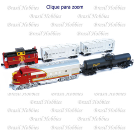 Escala N – Conjunto Kato F7A Santa Fe com 4 Vagões – KAT-1066271