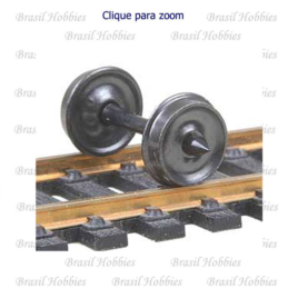 Rodeiros Kadee 33” em Metal Preto Liso – 12 unidades – KAD-520