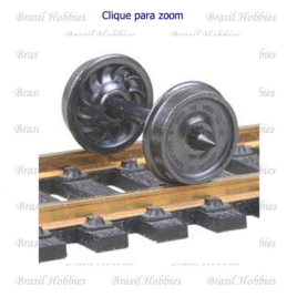 Rodeiros Kadee 36” em Metal Preto Nervurado – 12 unidades – KAD-521