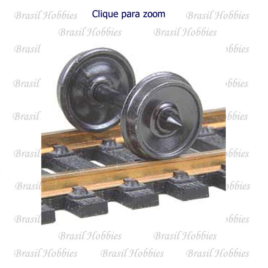 Rodeiros Kadee 36” em Metal Preto Liso – 12 unidades – KAD-522