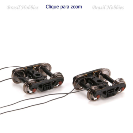 Truques Athearn Genesis 70-Ton Rodas de Metal Captação Elétrica – 1 Par – ATH-G61383