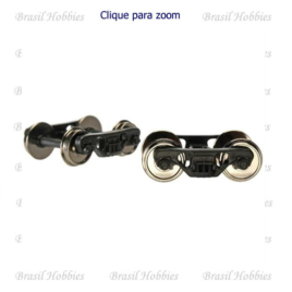 Truques Atlas 100‑Ton Roller Bearing com Rodas Metálicas – 1 Par – ATL-9195000