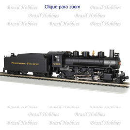 Locomotiva Bachmann a Vapor Baldwin 2-6-2 com Tender Northern Pacific #2463 – Analógica com Fumaça – BAC-51532
